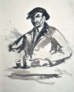 Franco Resecco - Bevitore (studio)