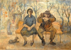 Franco Resecco - Donna e uomo su panchina