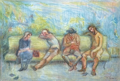 Franco Resecco - Panchina. Studio dal vero