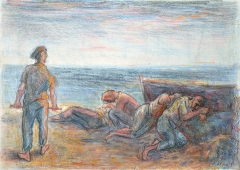 Franco Resecco - Pescatori dormienti e barca